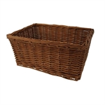 CESTINO RETTANGOLARE VIMINI MARRONE S/GANCI 43x33x19cm
