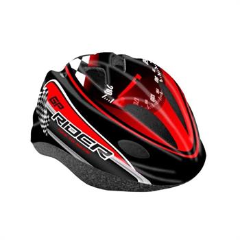 CASCO CICLO JUNIOR GP-RIDER ROSSO TG. 52-56cm 12 FORI