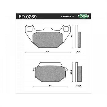 PASTIGLIE(F/R) KYMCO AGILITY R16-PEOPLE S-SYM JOYRIDE