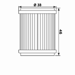 FILTRO OLIO MEIWA Y4013-HIFLO HF140 YAMAHA-CABALLERO 250