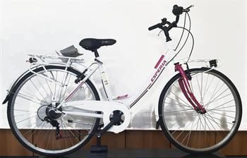 CICLO 2100 OLANDA 26 DONNA 6V BIANCO FUXIA