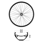 RUOTA ANTERIORE 27,5x30mm TUBELESS READY P.P. 110MM  DISK