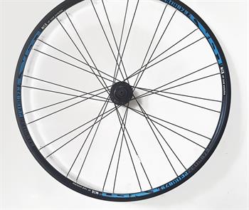 RUOTA ANTERIORE 29 MTB DISK 6F NERO/BLU C/BLOCC. CANALE 27