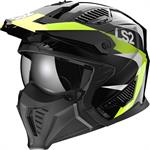 CASCO LS2 OF606 MOD.DRIFTER H-V YELLOW/NERO LUCIDO ECE22.06