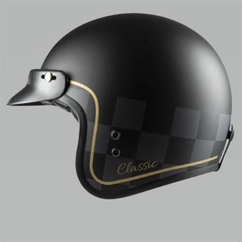 CASCO MPH MOD.H-EASY NERO OPACO GRAFICA CLASSIC