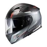 CASCO MPH MOD.RAPTOR SPACE MODULARE NERO/TITANIO/ROSSO 22.06