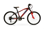 CICLO 24 MTB MUD 18V NERO ROSSO
