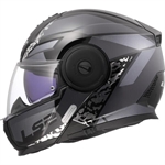 CASCO LS2 FF902 MOD.SCOPE2 MODULARE OXYD BLACK TIT. ECE22.06