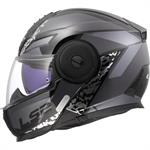 CASCO LS2 FF902 MOD.SCOPE2 MODULARE OXYD BLACK TIT. ECE22.06