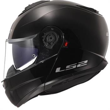CASCO LS2 FF908 MOD.STROBE2 MODULARE NERO LUCIDO
