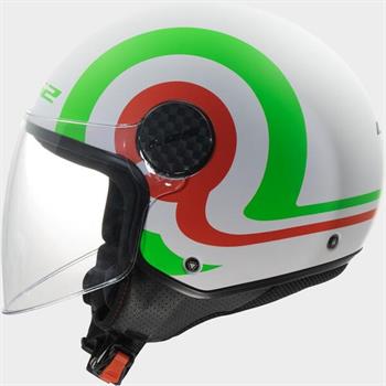 CASCO LS2 OF558 MOD.SPHERE 2 URBY WHITE/GREEN/RED ECE22.06