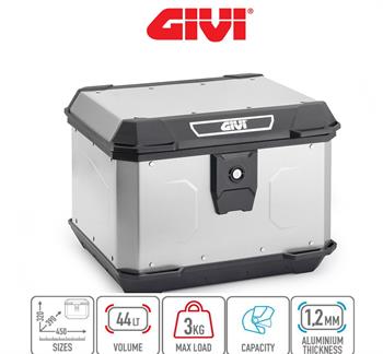 BAULETTO GIVI 44LT ALLUMINIO C/PIASTRA MONOLOCK