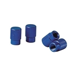 COPRIVALVOLA BLU SET 4pz ALLUMINIO UNIVERSALI