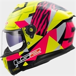 CASCO LS2 FF808 MOD.STREAM 2 INTEGRALE TIGER H-V YELLOW/PINK