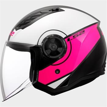 CASCO LS2 OF616 MOD.AIRFLOW2 COVER WHITE/PINK ECE22.06