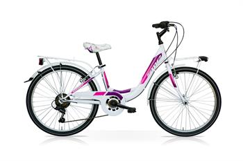 CICLO 24 DONNA FASHION 6V BIANCO LAMPONE