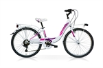 CICLO 24 DONNA FASHION 6V BIANCO LAMPONE