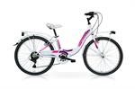 CICLO 24 DONNA FASHION 6V BIANCO LAMPONE
