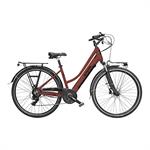 CICLO E-BIKE 28 DONNA CITY FREELADY 7V ROSSO SCURO