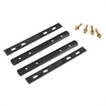 PIASTRINE FISSA CESTINO 4 PZ. INOX DOPPIA MAGLIA NERO/ORO