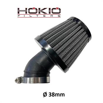 FILTRO ARIA RACING A CONO ATTACCO D.38 INCLINATO 45°