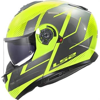 CASCO LS2 FF908 MOD.STROBE2 MODULARE CODE H-V YELLOW/GREY