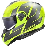 CASCO LS2 FF908 MOD.STROBE2 MODULARE CODE H-V YELLOW/GREY