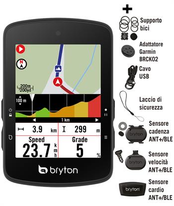 GPS RIDER BRYTON S510T CON SENSORI E FASCIA CARDIO