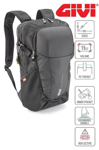 ZAINO 15Lt CON SCHIENALE IMBOTTITO-TASCA PORTA OCCHIALI