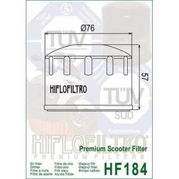 FILTRO OLIO HF184 PIAGGIO 400>500cc r.o.82960R-1A024459R