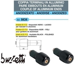 CP.TERMINALI MANUBRIO NERI D.17,5mm IN ALLUMINIO