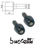 CP.TERMINALI MANUBRIO NERI D.13,5mm IN ALLUMINIO