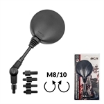 SPECCHIO RICHIUDIBILE UNIVERSALE TONDO C/ADATTATORI M8/M10