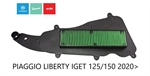FILTRO ARIA PIAGGIO LIBERTY 125/150 IGET E5 20>
