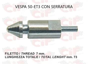 FUNGHETTO SELLA VESPA 50-ET3 CON SERRAURA D.7x73mm