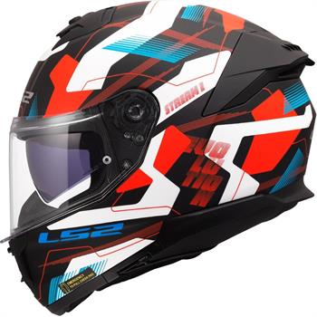 CASCO LS2 FF808 MOD.STREAM 2 INTEGRALE MIKA WHITE-BLU-RED