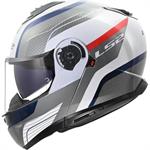 CASCO LS2 FF908 MOD.STROBE2 MODULARE MONZA WHITE-BLU-RED