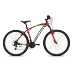 CICLO 24 MTB FIRE GTI 2.0 18V ACCIAIO V.BRAKE ROSSO