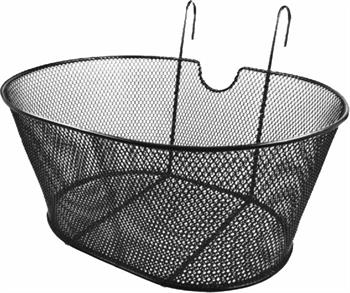 CESTINO ANTERIORE OVALE ACCIAIO 30x18x39cm CON GANCI