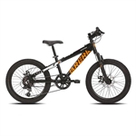 CICLO 20 MTB OVERBY 6V ALLOY NERO/ARANCIO DISK FRONT SUSP.