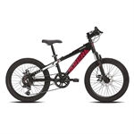 CICLO 20 MTB OVERBY 6V ALLOY NERO/ROSSO DISK FRONT SUSPEND