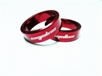 SPESSORI IN ALLUMINIO 10mmX 1-1/8 ROSSI  (2PZ.) CAMPABROS