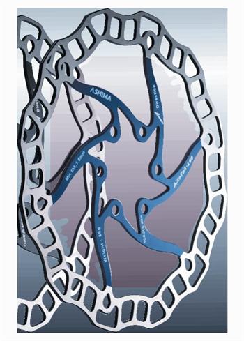 DISCO ASHIMA ACCIAIO INOX 160mm 85gr BLU