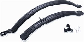 PARAFANGHI COPPIA  MTB 24-26 PLASTICA NERO/BIANCO