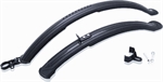 PARAFANGHI COPPIA  MTB 24-26 PLASTICA NERO/BIANCO