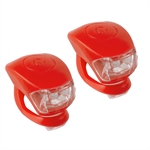 FANALINI COPPIA  ANT/POST 2LED 3FUNZIONI 24GR SILICONE ROSSO