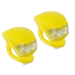 FANALINI COPPIA  ANT/POST 2LED 3FUNZIONI 24GR SILICONE GIALL