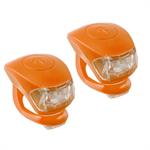 FANALINI COPPIA  ANT/POST 2LED 3FUNZIONI 24GR SILICONE ARANC