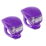 FANALINI COPPIA  ANT/POST 2LED 3FUNZIONI 24GR SILICONE VIOLA