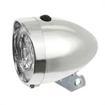 FARO CICLO R. ANTERIORE CROMATO 3 LEDS BATTERIE INCLUSE